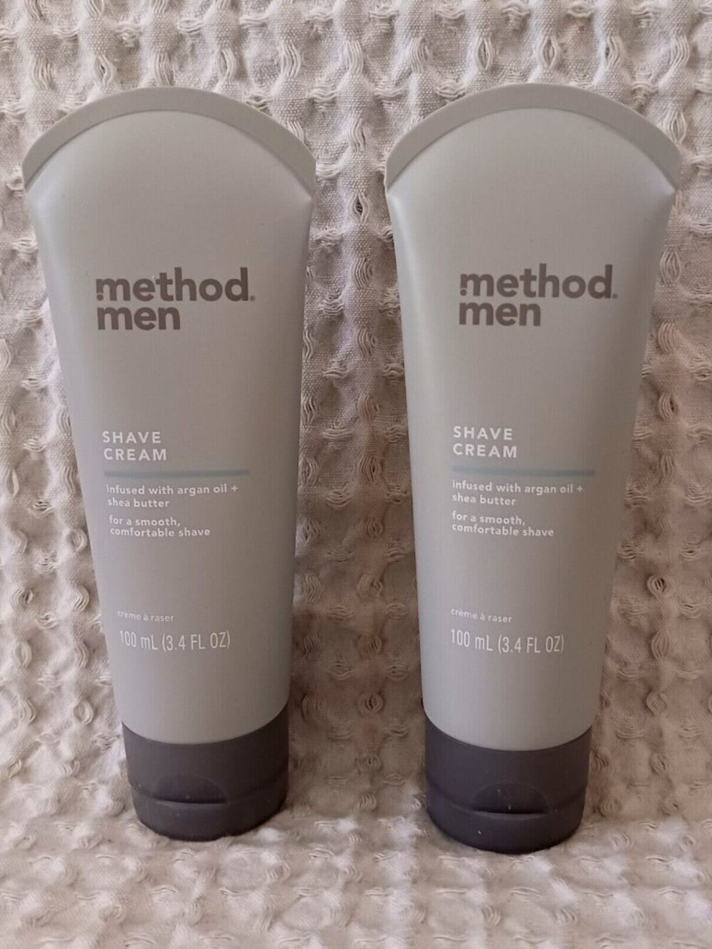 2 Method Men Shave Cream SEA plus SURF 3.4 fl oz NEW Argan Oil Shea Butter